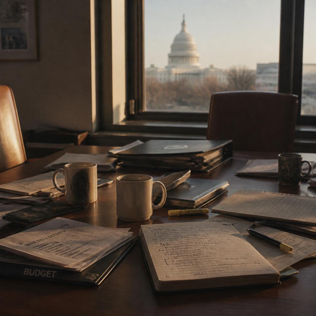 The United States Capitol at dusk